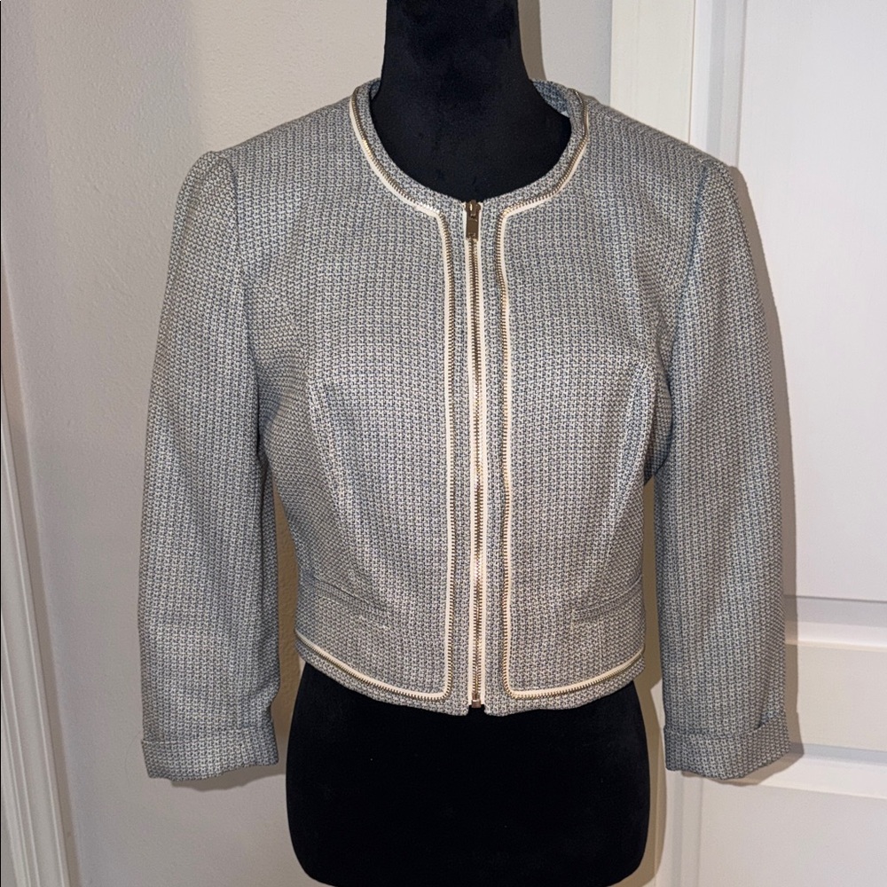 Bebe Textured Gray Blazer